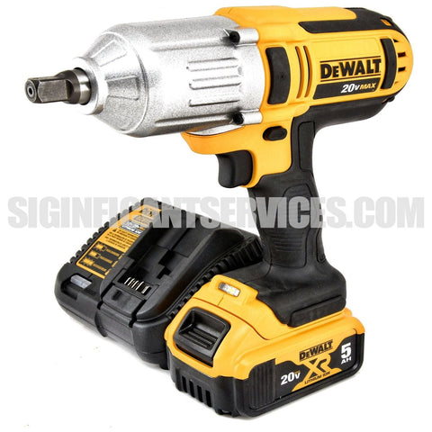 DeWALT DCF889B 20V MAX Lithium Ion Cordless 5.0 Ah 1/2" Impact Wrench Kit