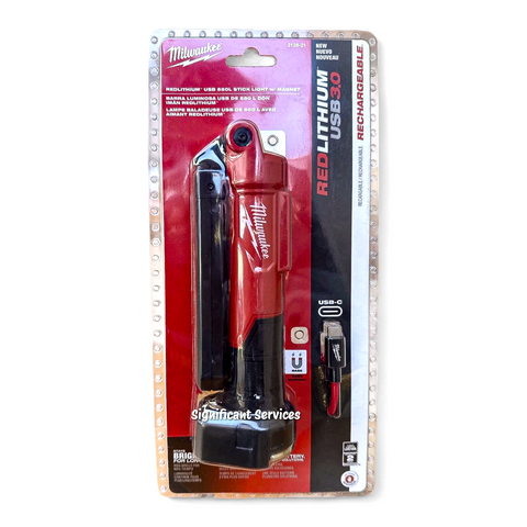 Milwaukee 2128-21 REDLITHIUM USB 550 Lumen Cordless Stick Light w/ Magnet