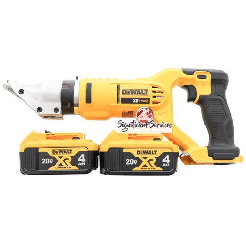 DeWALT DCS491B 20V 18-Gauge 0-2300-Spm Swivel Metal Shears 4.0 Ah Batteries