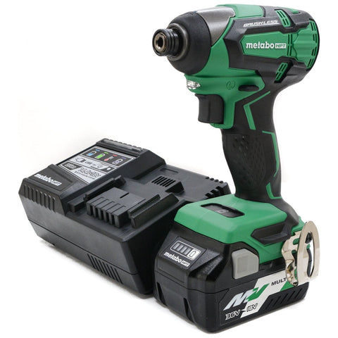 Metabo 18V WH18DBFL2 Lithium Ion Brushless 1/4" Impact Driver 5.0 Ah Battery Kit