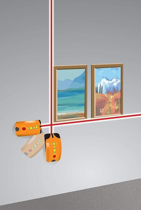 Johnson Level 9250 Laser Mouse Level Tool 30ft Self-Leveling Horizontal Vertical Line