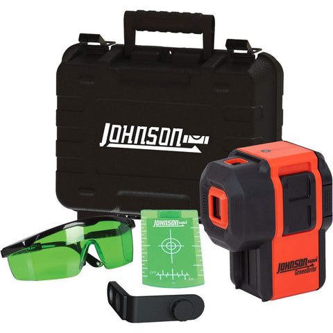 Johnson Level & Tool 40 - 6641 Self - Leveling 3 Dot Laser Kit w/ GreenBrite Technology, Green, 1 Kit - SIGNIFICANTSERVICES.COM