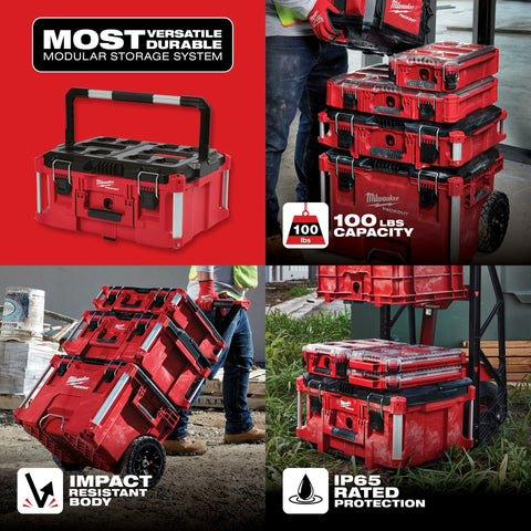 Milwaukee 48-22-8425 PACKOUT 100-Pound Capacity Polymer Packout Large Tool Box