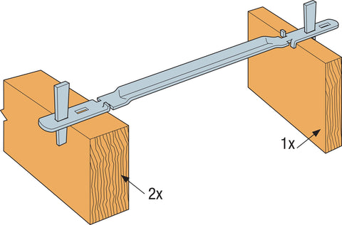 Simpson Strong-Tie Galvanized WT8 Wedge Tie 2X formboard 8" Wall Thickness 250ct