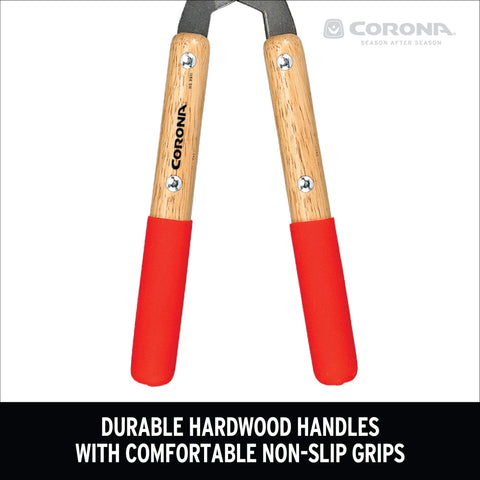 Corona HS 3911 Forged Hedge Shear 8-1/4" Wood Handle Limb Notch