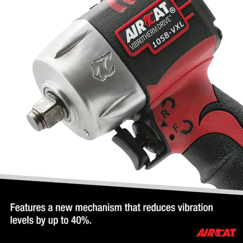 AIRCAT 1058-VXL 1/2" Vibrotherm Drive Composite Compact Impact Wrench
