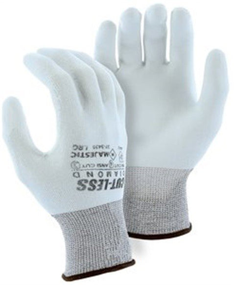 37-3435 Sm White Dyneema Cut Res.Glovepoly Palm Dipped-Bulk, Majestic Glove,...
