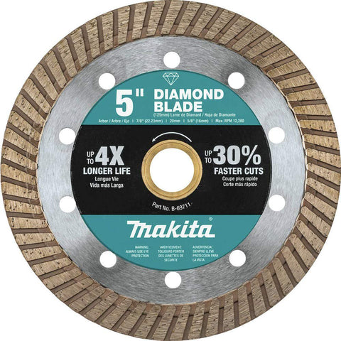 Makita B-69711 5" Diamond Blade, Turbo, General Purpose