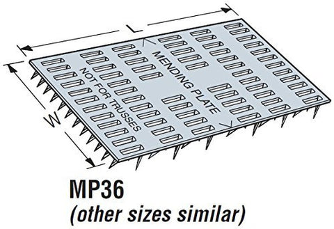 Simpson Strong-Tie MP24 Mending Plate (Pack of 100) by Simpson Strong-Tie