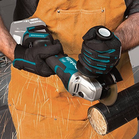 Makita XAG11Z 18V LXT Lithium-Ion Brushless Cordless 4-1/2” / 5" Paddle Switch Cut-Off/Angle Grinder with Electric Brake
