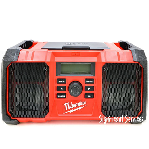 Milwaukee 2890-20 M18 High Performance AM/FM Jobsite Radio USB Dual Speaker Port