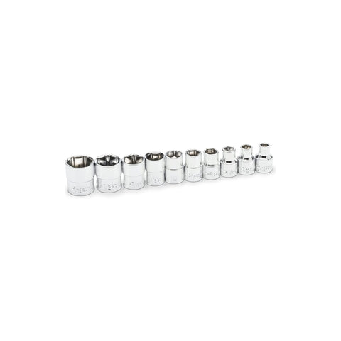 GEARWRENCH 10 Piece 1/4" Drive 6 Point SAE Stubby Socket Set - 81395