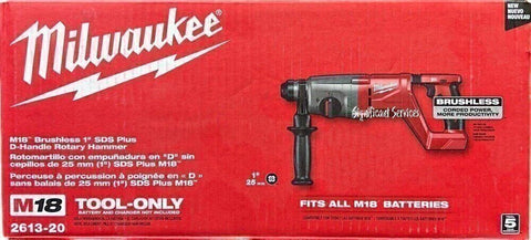 Milwaukee 2613-20 M18 Brushless 1 Inch SDS Plus D-Handle Rotary Hammer Drill
