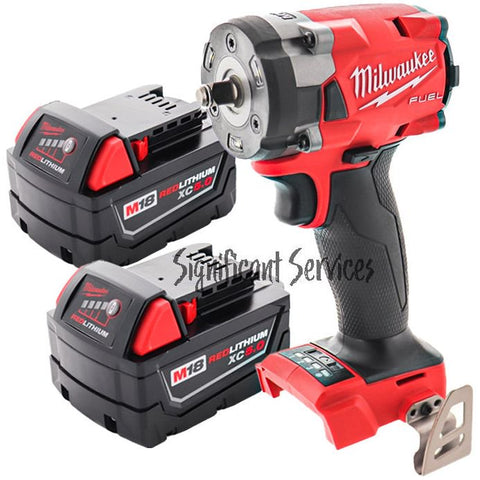 Milwaukee 2854-20 M18 18V 3/8" Fuel Impact Wrench Bare Tool 5.0 Ah Batteries