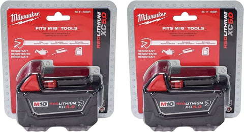 Milwaukee 48-11-1850R M18 18V 5Ah XC Extended Capacity Resistant Battery 2...