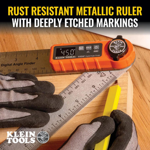 Klein Tools 935DAF Portable Digital Angle Finder Precision Miter Saw Protractor