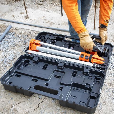 Klein Tools 93RLS Green Self-Leveling Rotary Laser Level Kit, Horizontal/Vertical with Plumb Spot, 1150-Foot Range, Rechargeable, Tripod, Detector