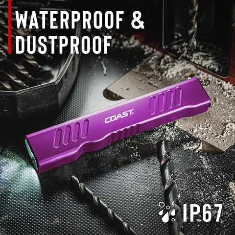 Coast Slayer LED Flashlight 1150 Lumen USB-C Rechargeable Spot/Flood Mode Purple