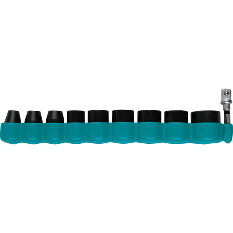 Makita E-01672 Impact XPS® 10 Pc. 3/8" Drive 6-Point SAE Impact Socket Set w/Standard Socket Adapter