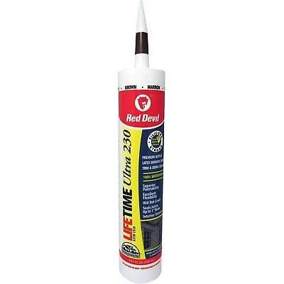 Red Devil 077040 Lifetime Ultra Premium Elastomeric Acrylic Latex Sealant, Brown