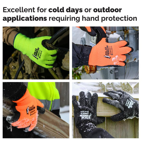 Majestic Polar Penguin 3396HO Medium Winter Hi-Vis Orange Latex Coated Palm 12pk
