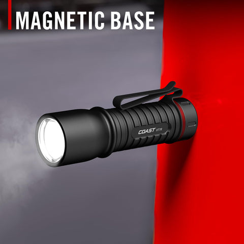 Coast XT7R Rechargeable LED Flashlight 1500 Lumen Magnetic Slide Focus Green