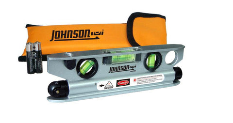 Johnson Level & Tool 40-6164 Magnetic Torpedo Laser Level Red 1 Laser Level