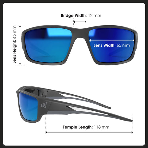 Edge SK118 Kazbek Wrap-Around Safety Glasses Anti-Scratch Non-Slip UV 400