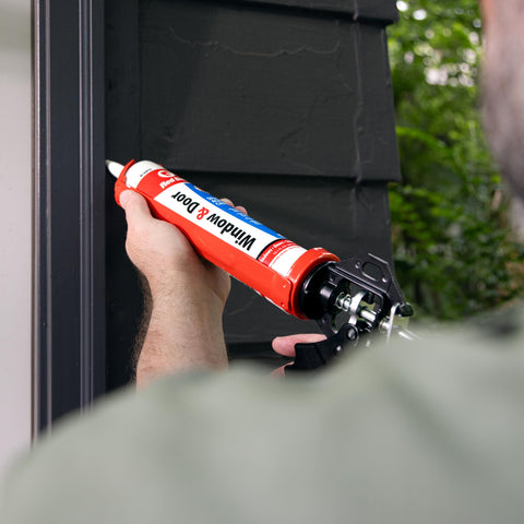 Red Devil 084640 Window & Door Siliconized Acrylic Caulk, 10.1 oz, Pack of 1, Br