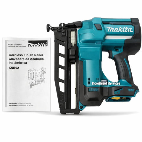 Makita XNB02Z 18V LXT 16 Ga 2-1/2" Brushless Cordless Straight Finish Nailer New