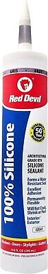 Red Devil 081650 100% Silicone Sealant Architectural Grade, 9.8 oz, Gray 12 PACK