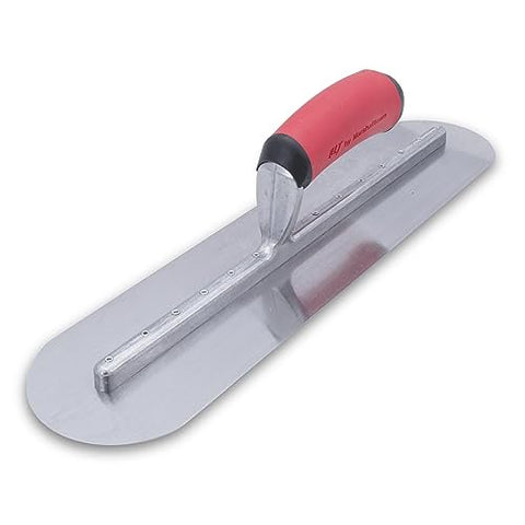 Marshalltown FTFR373R Fully Rounded Concrete Finishing Trowel 14 x 4 in Soft Grip Handle