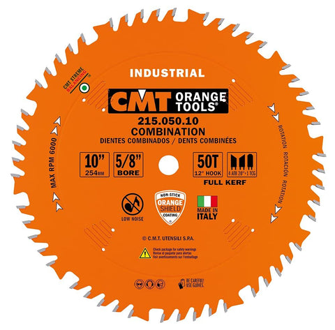 CMT 215.050.10 Industrial Combination Blade, 10-Inch x 50 Teeth 4ATB+1TCG...