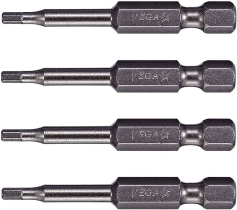 VEGA 5/32" Hex Power Bits. Grade ¼ Inch Hex Shank 5/32", 2 Inch Power Bits