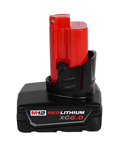 Milwaukee 48-11-2460 M12 12V Lithium-Ion XC Extended Capacity Battery Pack 6.0Ah (2-Pack)