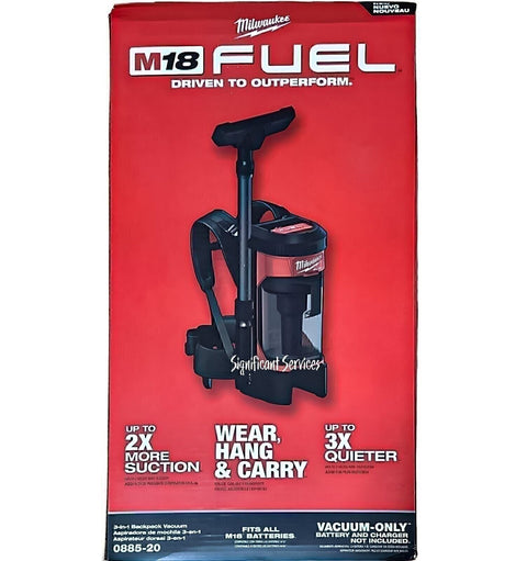 Milwaukee 0885-20 M18 FUEL 3-in-1 Backpack Vacuum (Tool Only)