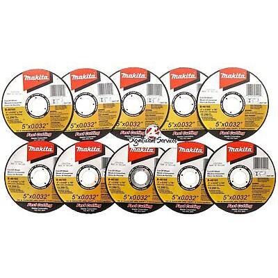 Makita 10 Pack B-46165-25 5" x.032" x 7/8" Ultra Thin Cut-Off Wheel Grinder Disc