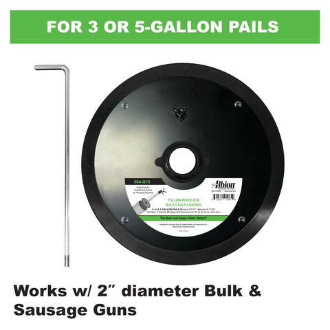 Albion Engineering 504-G16 Slip-on Follow Plate for 2 Gallon Pail No Threading