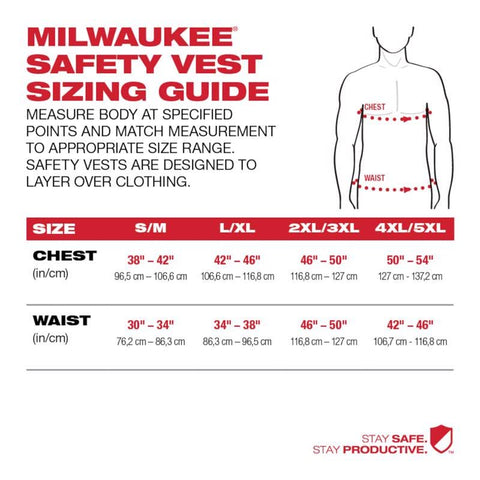 Milwaukee High Vis Safety Vest Yellow 2XL/3XL 48-73-5043