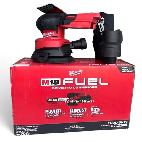 Milwaukee 2837-20 M18 18V FUEL 5" Cordless Brushless Random Orbital Sander