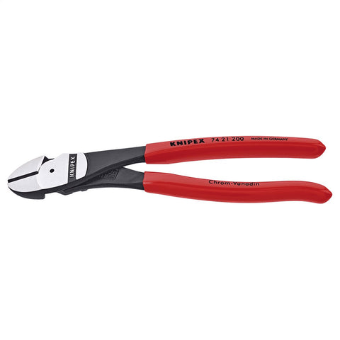 KNIPEX Tools 74 21 200 8-Inch High Leverage Angled Diagonal Cutters