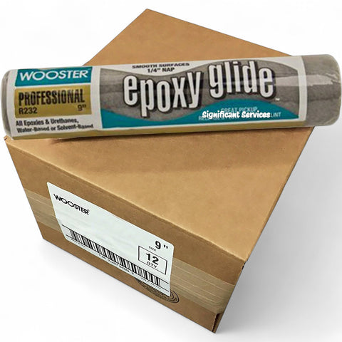 Wooster Brush R232-9 Epoxy Glide Roller Cover, 1/4-Inch Nap, Pack of 12