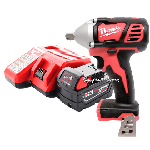Milwaukee 2659-20 M18 1/2" Li-Ion Detent Pin 5.0 Ah Battery Impact Wrench Kit