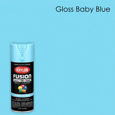 Krylon K02840007 Fusion All-In-One Spray Paint for Indoor/Outdoor Use, Gloss Bab