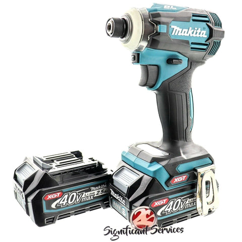 Makita GDT01 XGT 40V MAX Brushless Li-Ion 4‑Speed Impact Driver 2.5 Ah Batteries