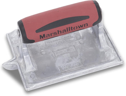 MARSHALLTOWN 865D Heavy-Duty Zinc Concrete Groover, 6 x 4 3/8 inch Blade, DuraSoft Handle, Concrete Tools Made in the USA