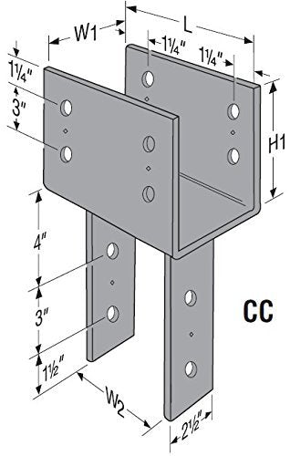 2 Pack Simpson Strong Tie CC68 6X Beam 8X Post Column Cap