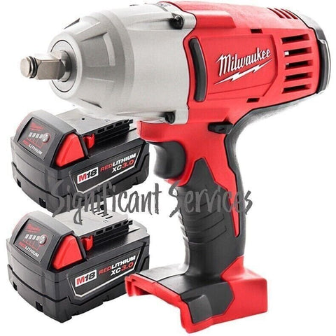 Milwaukee M18 2663-20 18V Cordless 1/2" High Torque Impact Wrench 3 Ah Batteries