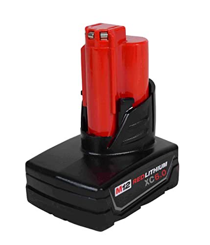 Milwaukee 48-11-2460 M12 12V Lithium-Ion XC Extended Capacity Battery Pack 6.0Ah (2-Pack)