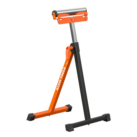 Klein Tools 66013 Roller Stand, 200-Pound Load Capacity, Adjustable Height with Guide Wings, Easy Assembly and Fold Flat Design